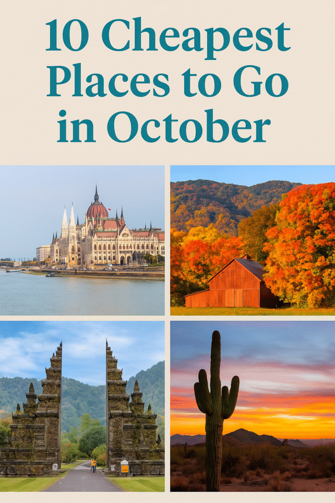 cheapest places to go in october